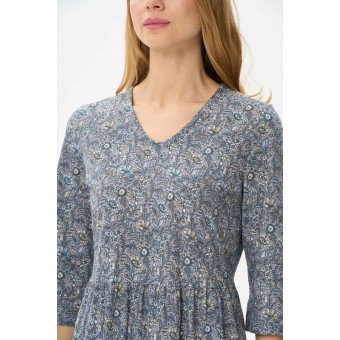 Платье  женское       из кулирки     с рукавом 3/4  серое  Прованс