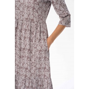 Платье  женское       из кулирки     с рукавом 3/4  бежевое  Прованс   