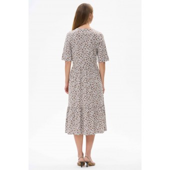 Платье  женское       трикотажное     с рукавом 1/2  бежевое     