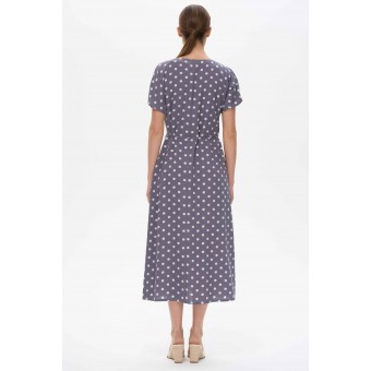 Платье  женское       Штапель     с коротким рукавом  серое