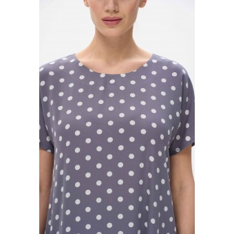 Платье  женское       Штапель     с коротким рукавом  серое