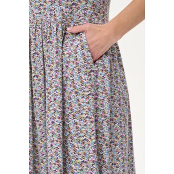 Платье  женское       из кулирки     с коротким рукавом  разноцветное     