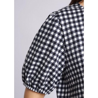 Платье  женское       трикотажное     с коротким рукавом  серое  Клетка