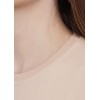 Платье женское трикотажное с рукавом 1/2 Светло-бежевый Надписи