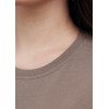 Платье женское трикотажное с рукавом 1/2 коричневое Принт