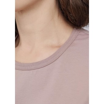 Платье  женское       трикотажное     с рукавом 1/2  Светло-коричневый  Надписи   