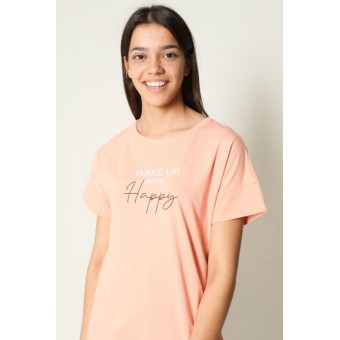 Платье  женское       трикотажное     с коротким рукавом  оранжевое