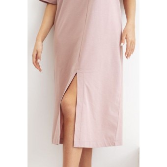 Платье  женское       трикотажное     с коротким рукавом  бежевое  Кружево