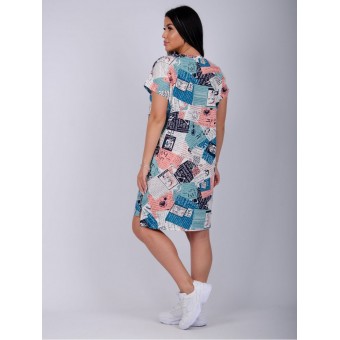 Туника  женская       из кулирки     с коротким рукавом       