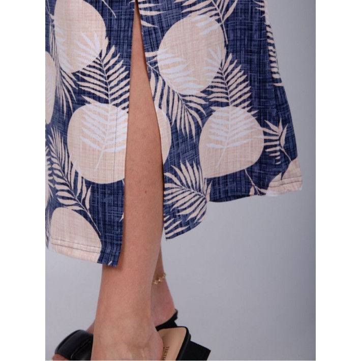 Платье женское из кулирки без рукавов синее