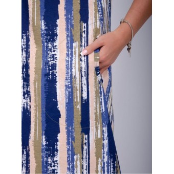 Платье  женское       из кулирки     без рукавов  синее