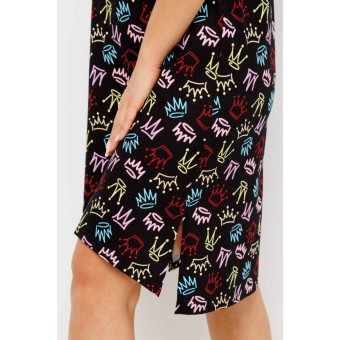 Туника  женская       из кулирки     с коротким рукавом  коричневая  Короны Kuzina  