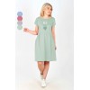 Туника женская из кулирки с коротким рукавом в ассортименте Сердечки