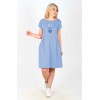 Туника женская из кулирки с коротким рукавом в ассортименте Сердечки