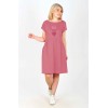 Туника женская из кулирки с коротким рукавом в ассортименте Сердечки