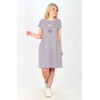 Туника женская из кулирки с коротким рукавом в ассортименте Сердечки