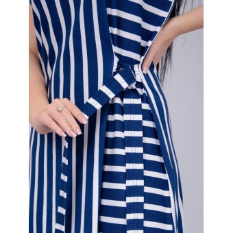 Туника  женская       из кулирки     без рукавов  черная  Полоска