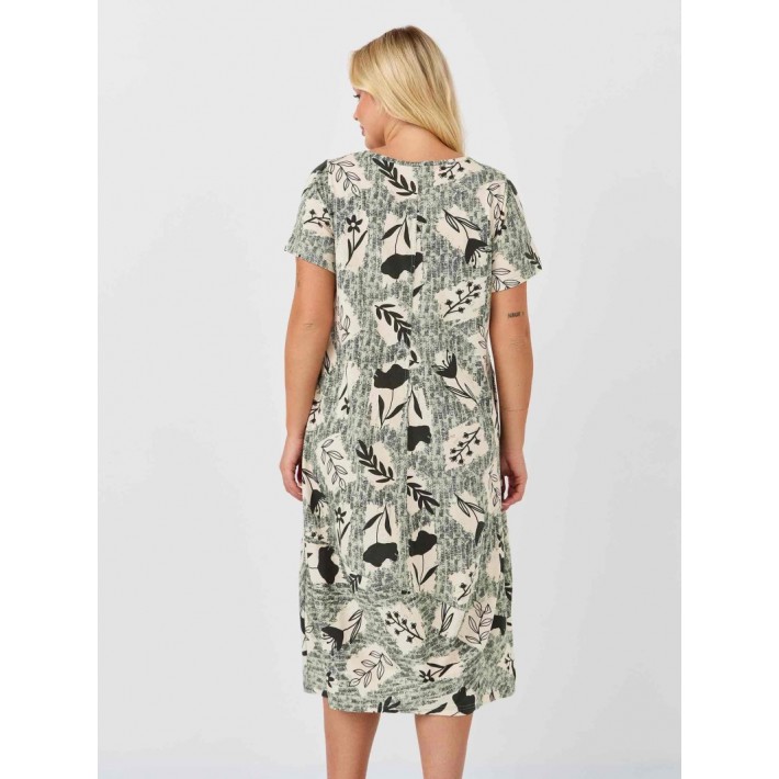 Платье женское из кулирки с рукавом 1/2 зеленое