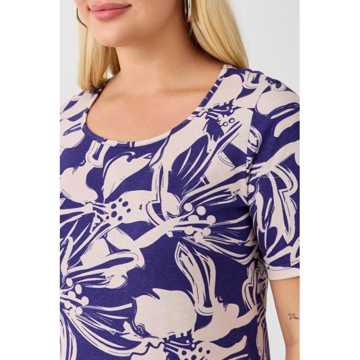 Платье женское из кулирки с рукавом 1/2 синее