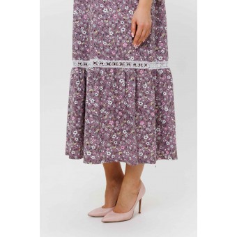 Сарафан         из кулирки     без рукавов  Розовый  Цветы Kuzina