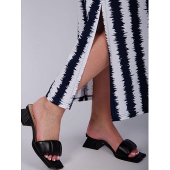 Сарафан         из кулирки     без рукавов  Темно-синий  Полоска