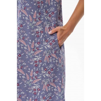 Платье  женское       трикотажное     с коротким рукавом  Сиреневый  Цветы   