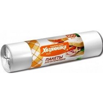 ХОЗЯЮШКА Мила Пакеты для бутербродов 17*28 см в рулоне, 100 шт.