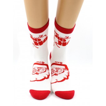 нжнг7733-05 HL Носки жен. р.36-40 Дед Мороз Ho Ho Ho
