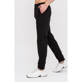 Брюки  мужские       из футера       черные