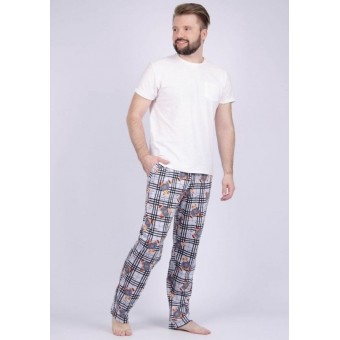 Брюки  мужские       из кулирки       серые