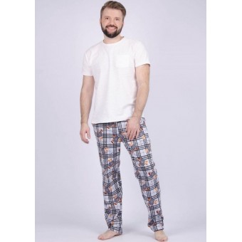 Брюки  мужские       из кулирки       серые     
