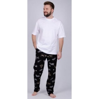 Брюки  мужские       из кулирки       черные     