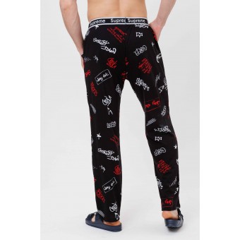 Брюки  мужские       из кулирки       черные