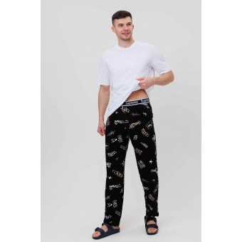 Брюки  мужские       из кулирки       черные