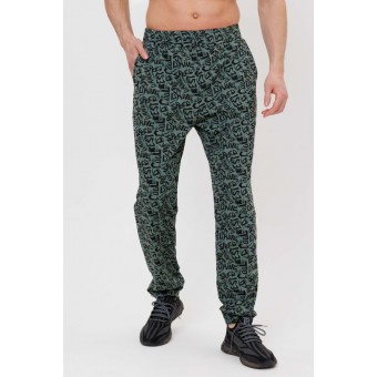 Брюки  мужские       из кулирки       зеленые