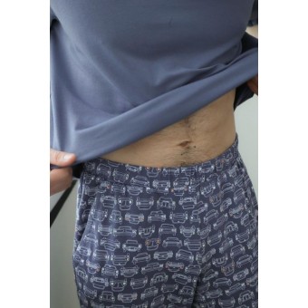 Брюки  мужские       трикотажные       синие