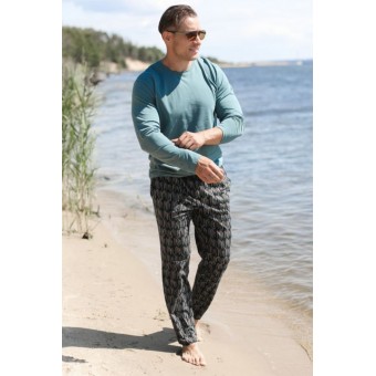 Брюки  мужские       трикотажные       черные