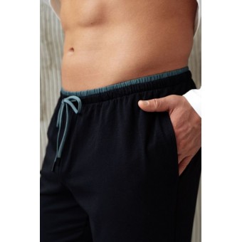 Брюки  мужские       трикотажные       черные   Melado