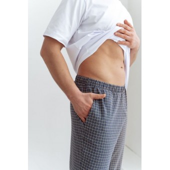 Брюки  мужские       трикотажные       синие