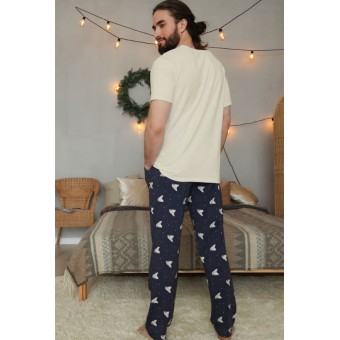 Брюки  мужские       трикотажные       синие