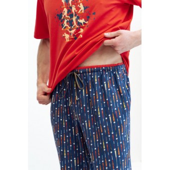 Брюки  мужские       трикотажные       синие