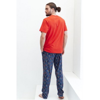 Брюки  мужские       трикотажные       синие