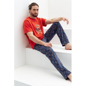 Брюки  мужские       трикотажные       синие