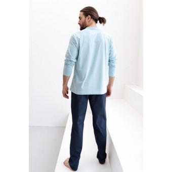 Брюки  мужские       из вискозы       синие