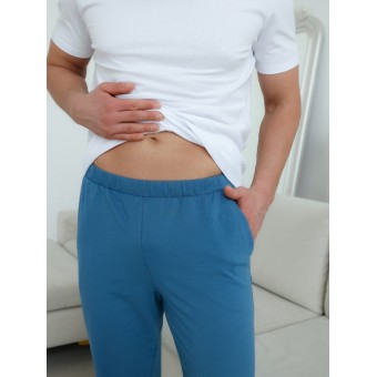 Брюки  мужские       трикотажные       синие   Melado