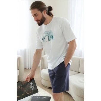 Шорты  мужские       трикотажные       синие