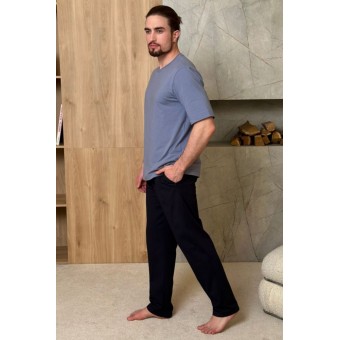 Брюки  мужские       трикотажные       синие   Melado  