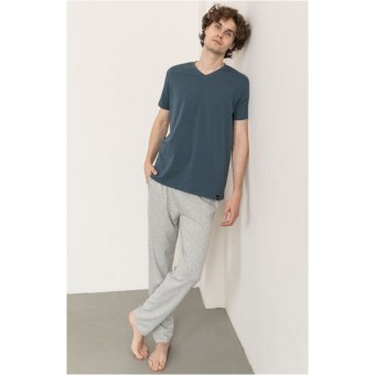 Брюки  мужские       трикотажные       Светло-серый