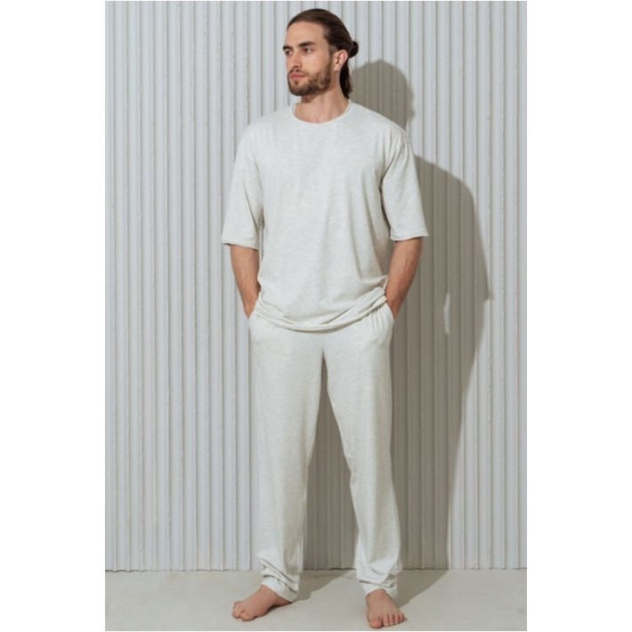 Брюки мужские трикотажные серые Melado