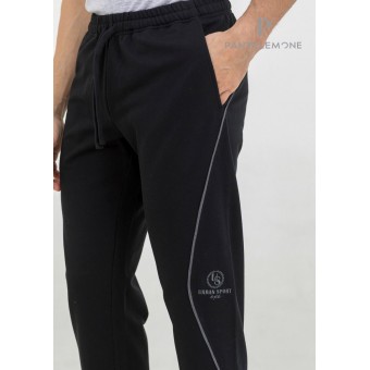 Брюки  мужские       из футера       черные